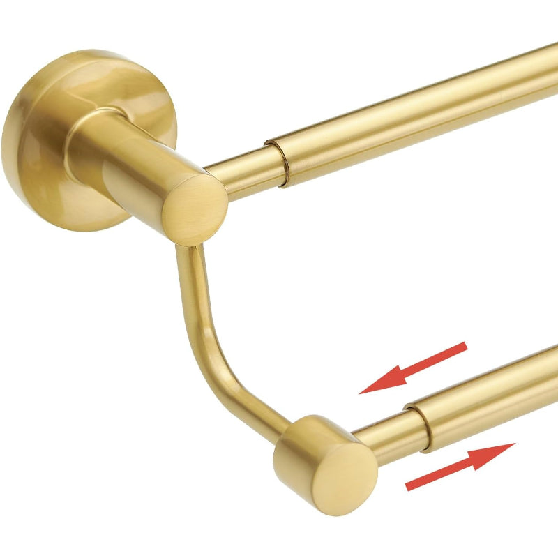 Brushed Gold Stainless Steel Double Towel Bar