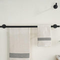 Black Stainless Steel Wall‑Mounted Double Towel Bar