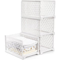 Foldable Stackable Plastic Closet Storage Baskets
