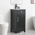 Black Freestanding Small‑Space Bathroom Vanity