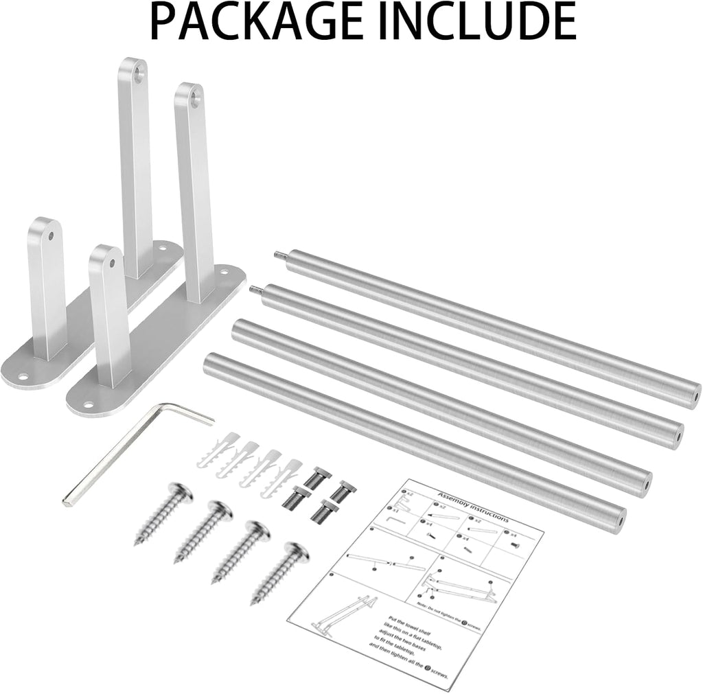 Brushed Nickel Wall‑Mounted Double Towel Bar