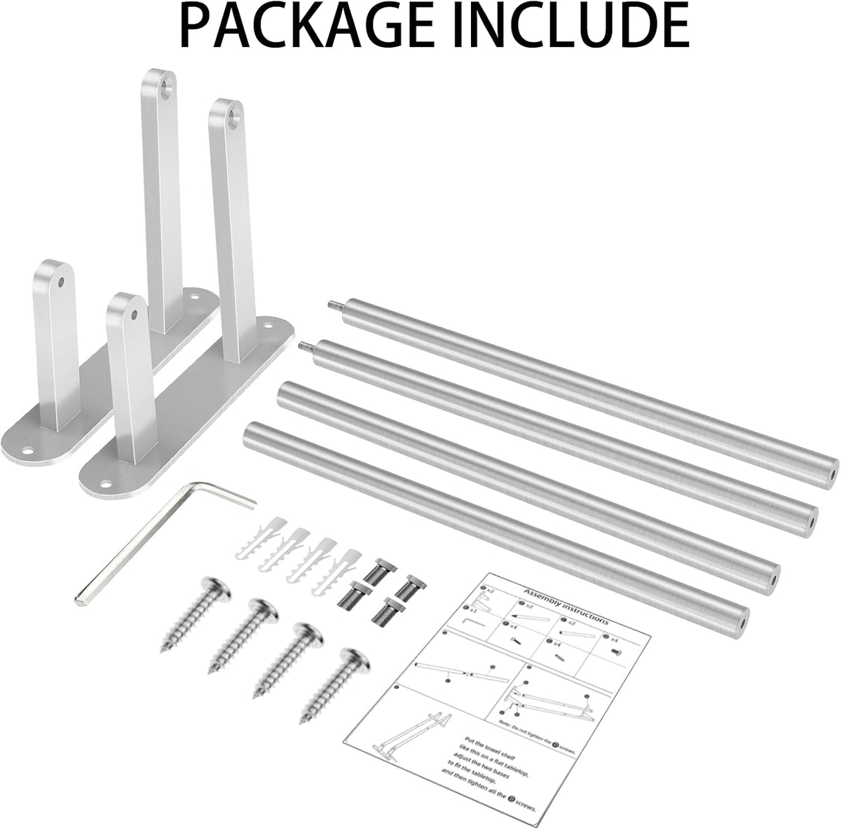 Brushed Nickel Wall‑Mounted Double Towel Bar
