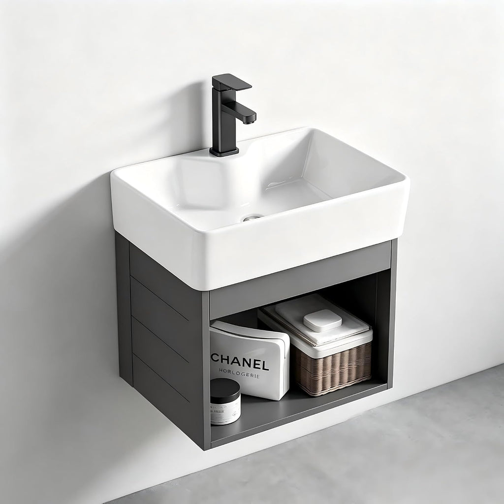 Wall‑Mounted Compact Bathroom Vanity Cabinet