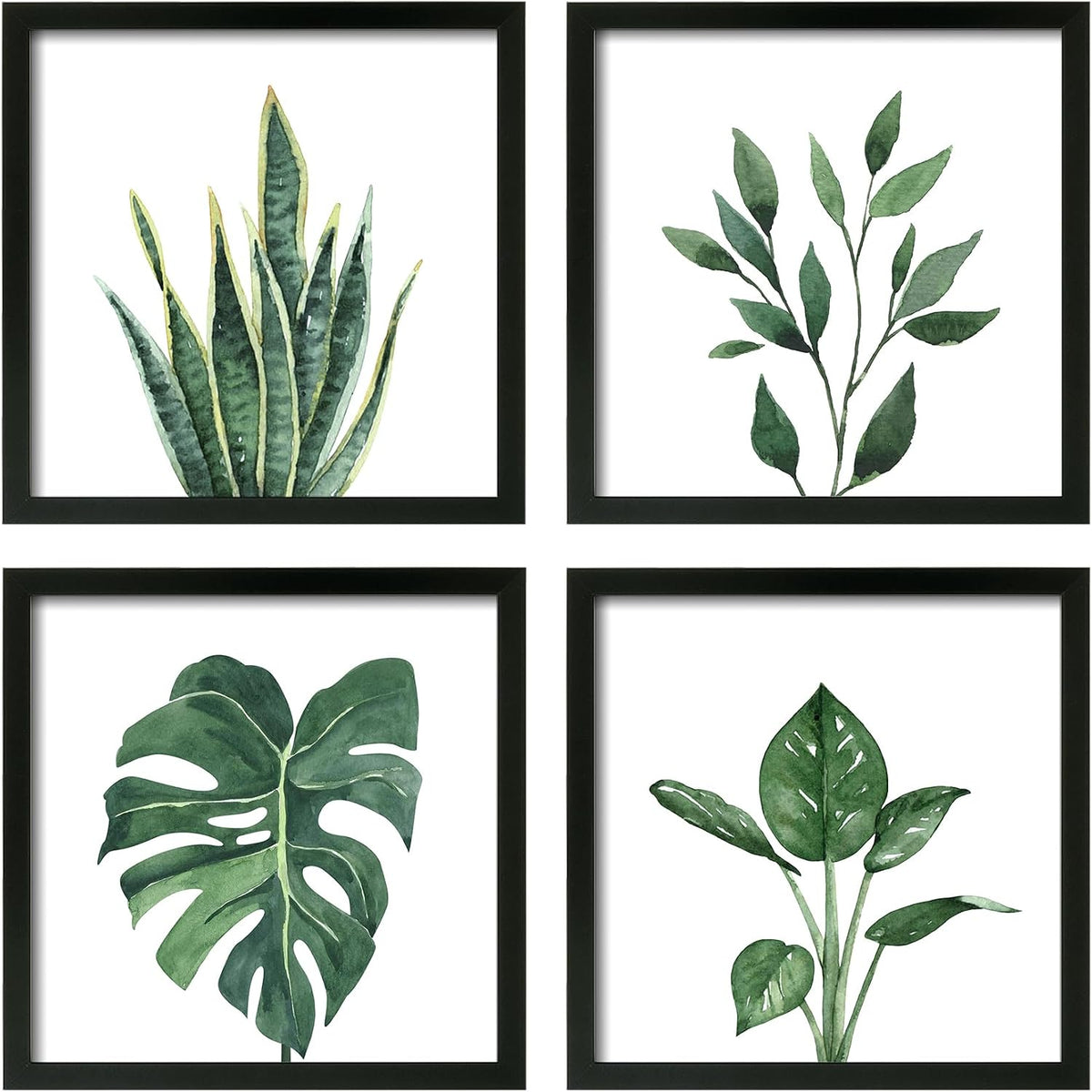 Farmhouse Sage Green Botanical Wall Art Set