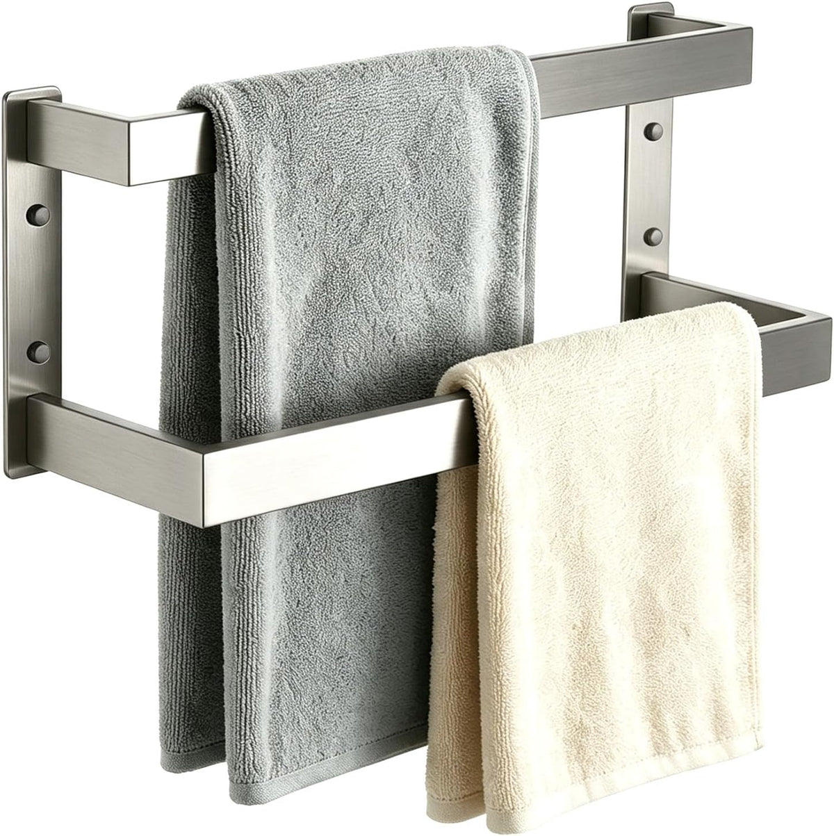 Brushed Nickel Stainless Steel Double Towel Bar