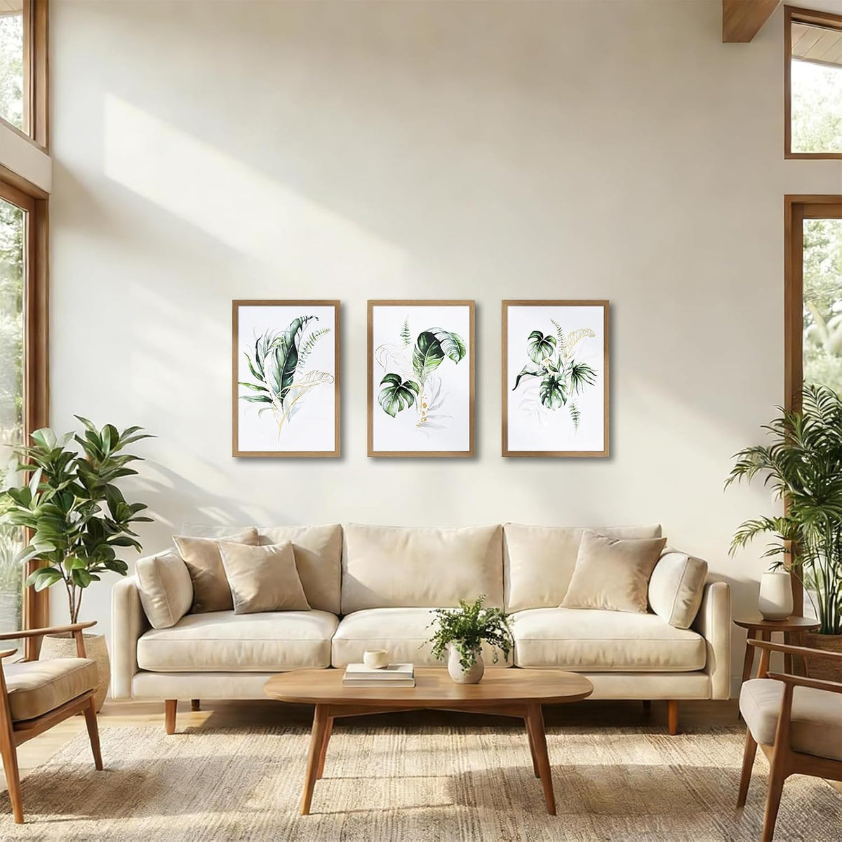 Framed Botanical Canvas Wall Art Prints