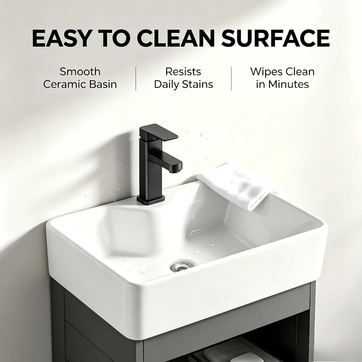 Wall‑Mounted Compact Bathroom Vanity Cabinet