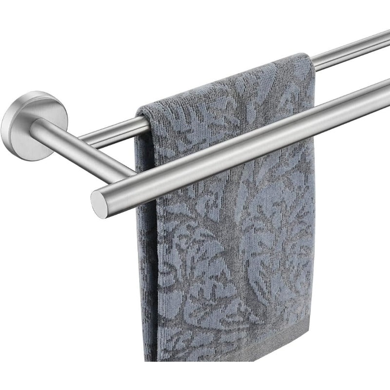 Stainless Steel Wall‑Mounted Double Towel Bar