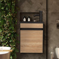 Wall‑Mounted Small Vanity With Ceramic Sink