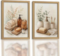 Rustic Framed Botanical Canvas Wall Art Set