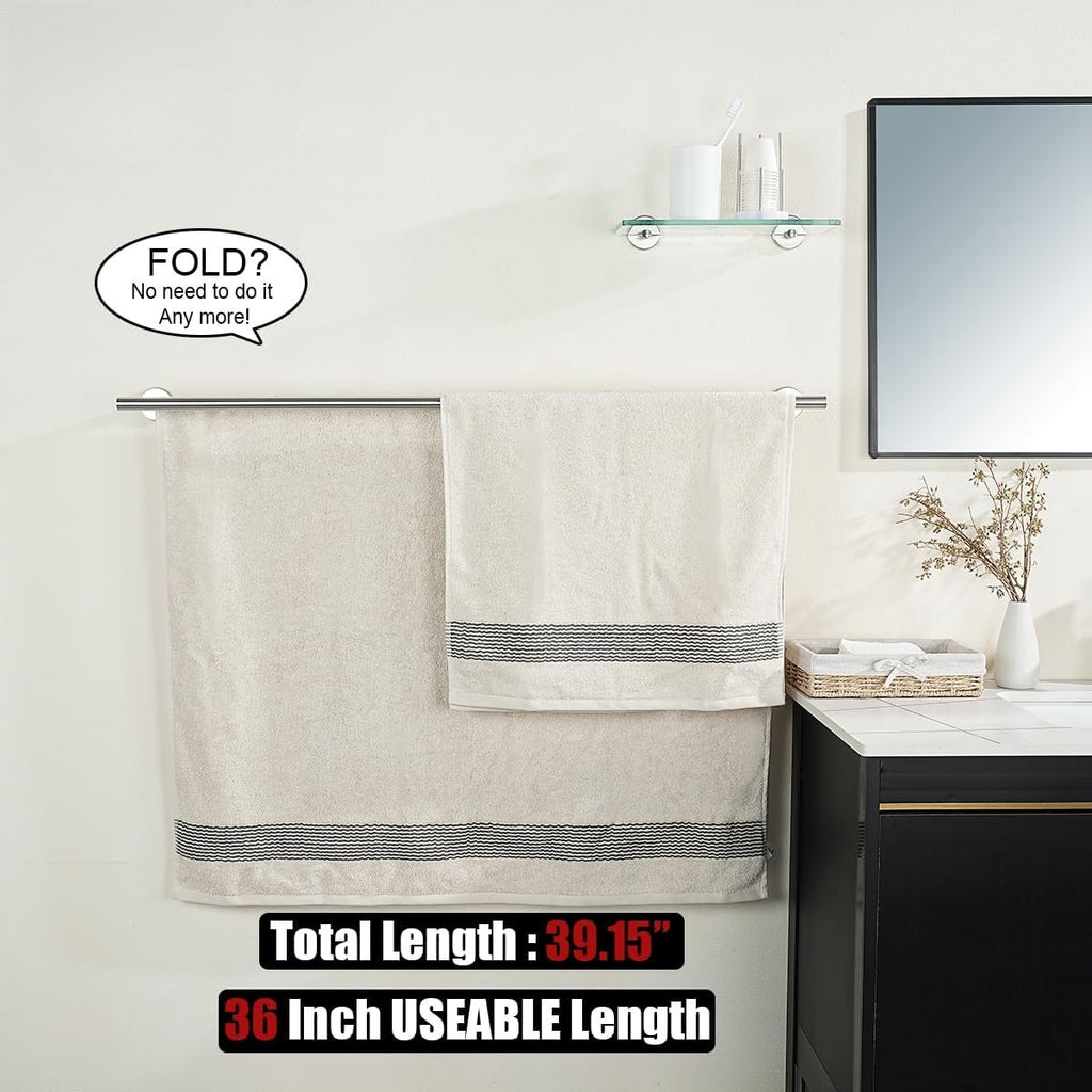 Stainless Steel Wall‑Mounted Double Towel Bar