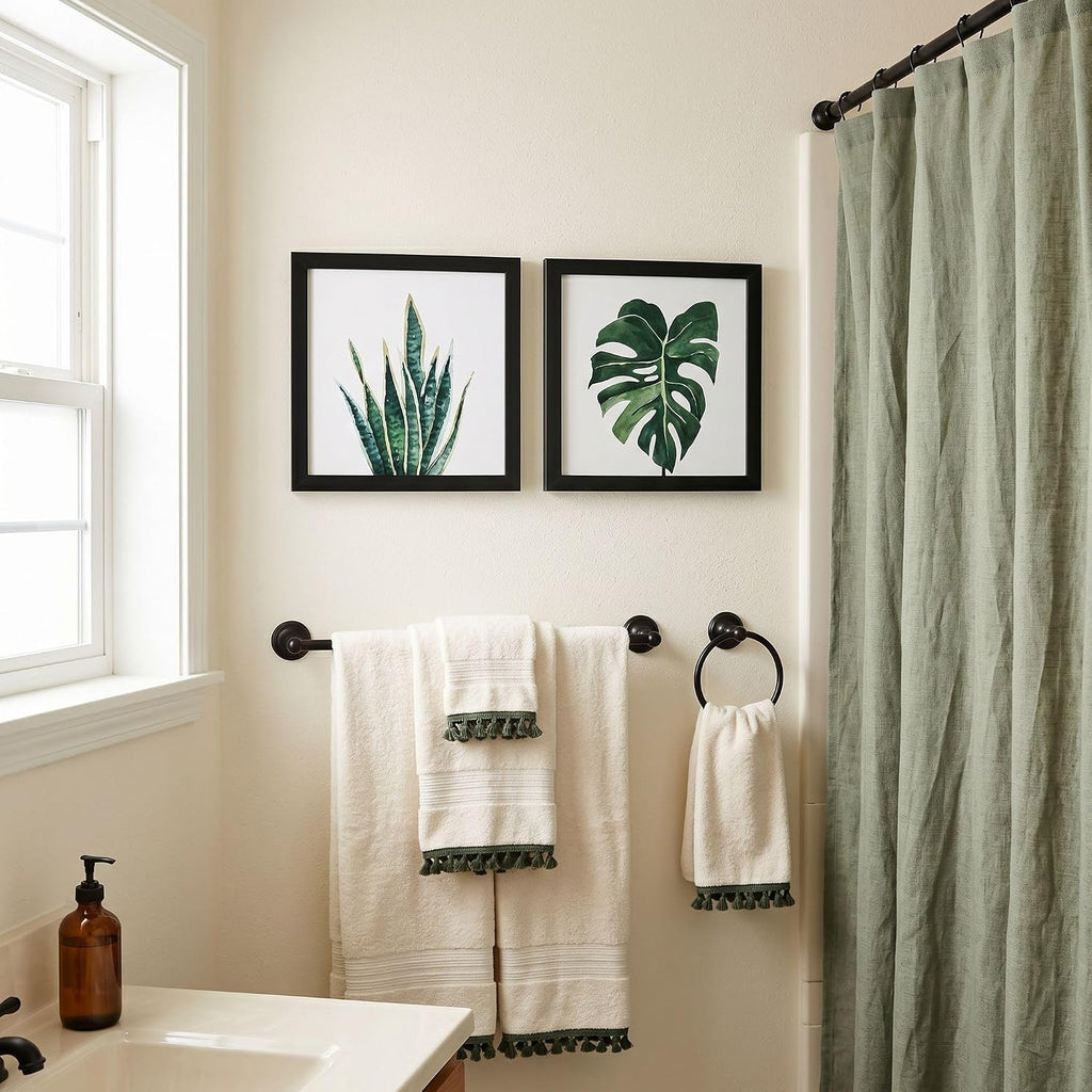 Farmhouse Sage Green Botanical Wall Art Set